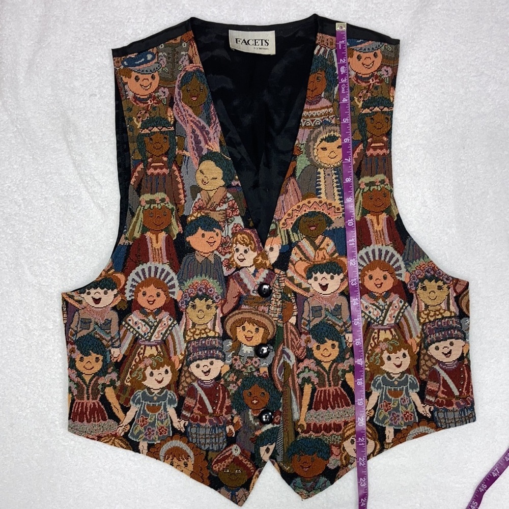 Vintage facets by mirrors small world diverse children large vest - Picture 4 of 7